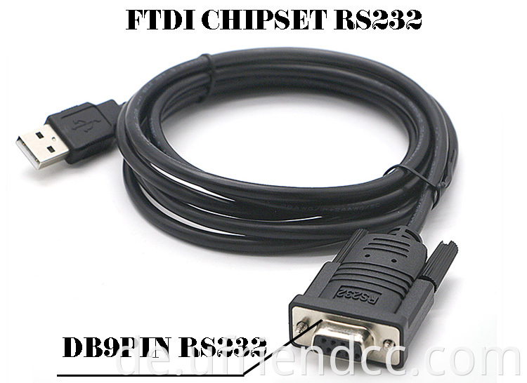 OEM ODM CAB; E Factory Custom FTDI Chipsatz FT232RL USB an DB9 weibliche RS232 Serienkabel